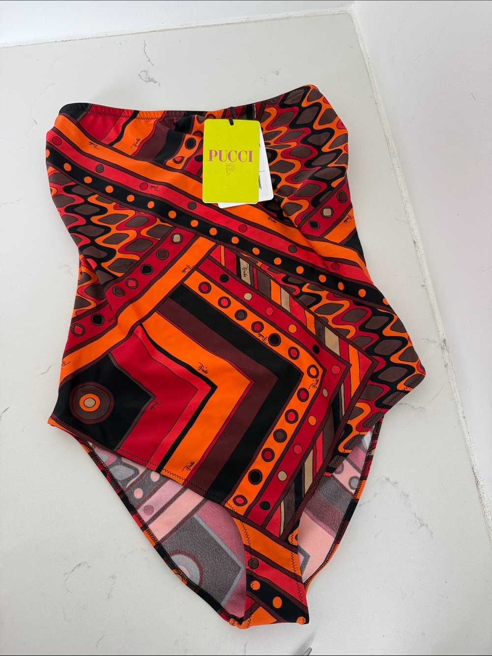 Emilio Pucci Strapless One-Piece Swimsuit - Picture 4 of 5